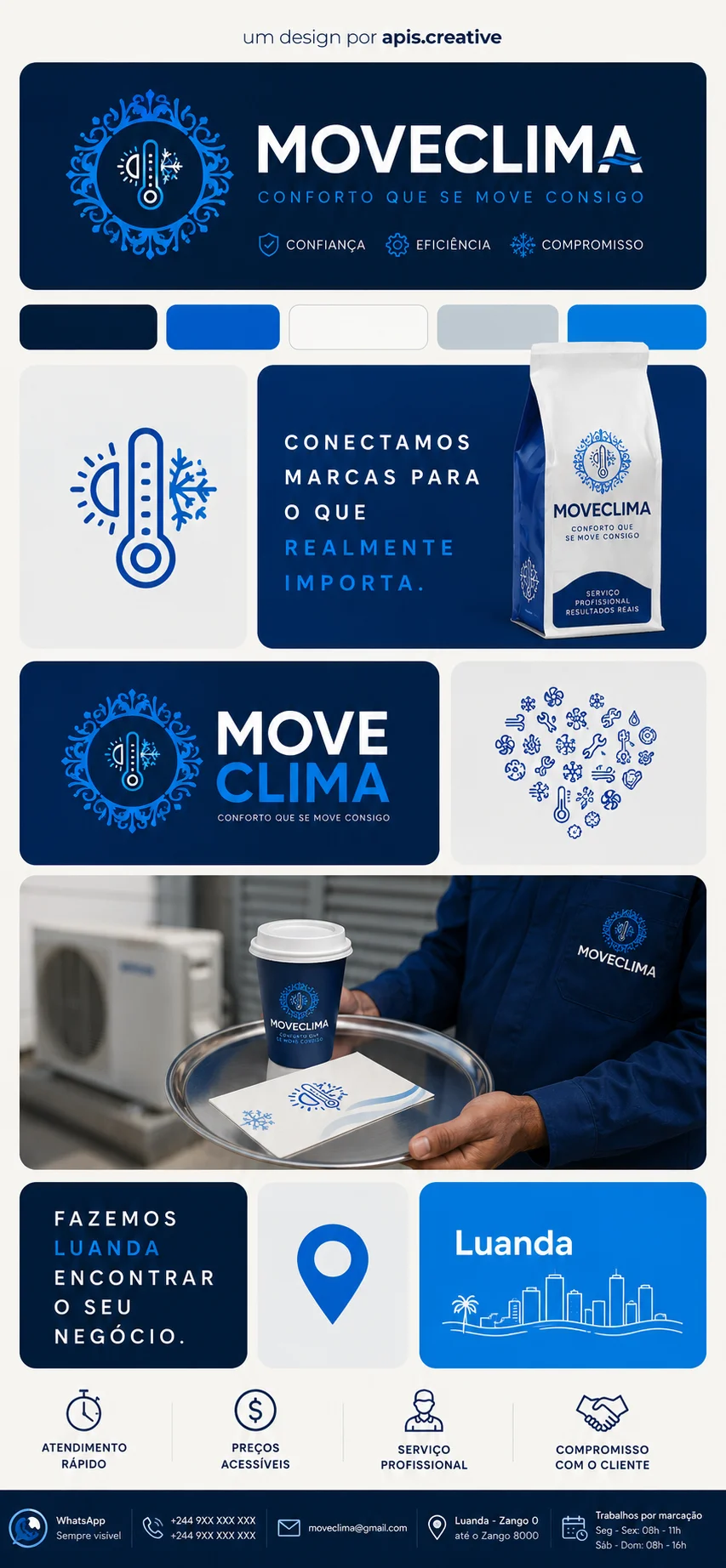 Depois: Identidade Visual Moveclima - Conforto e Eficiência